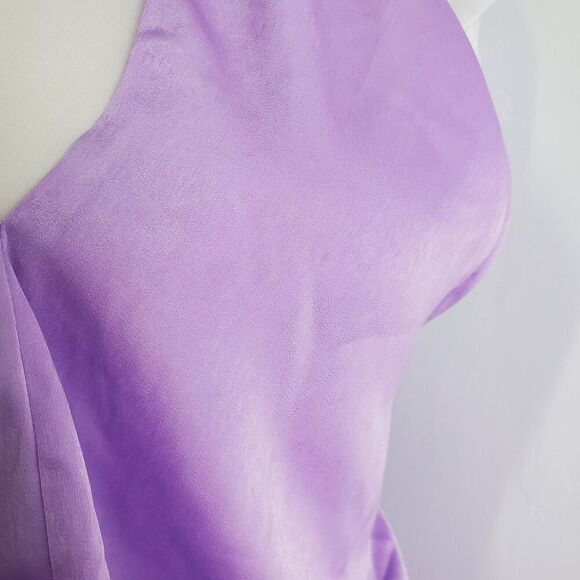 Vici Purple Satin Halter Top Size Small - Picture 4 of 7